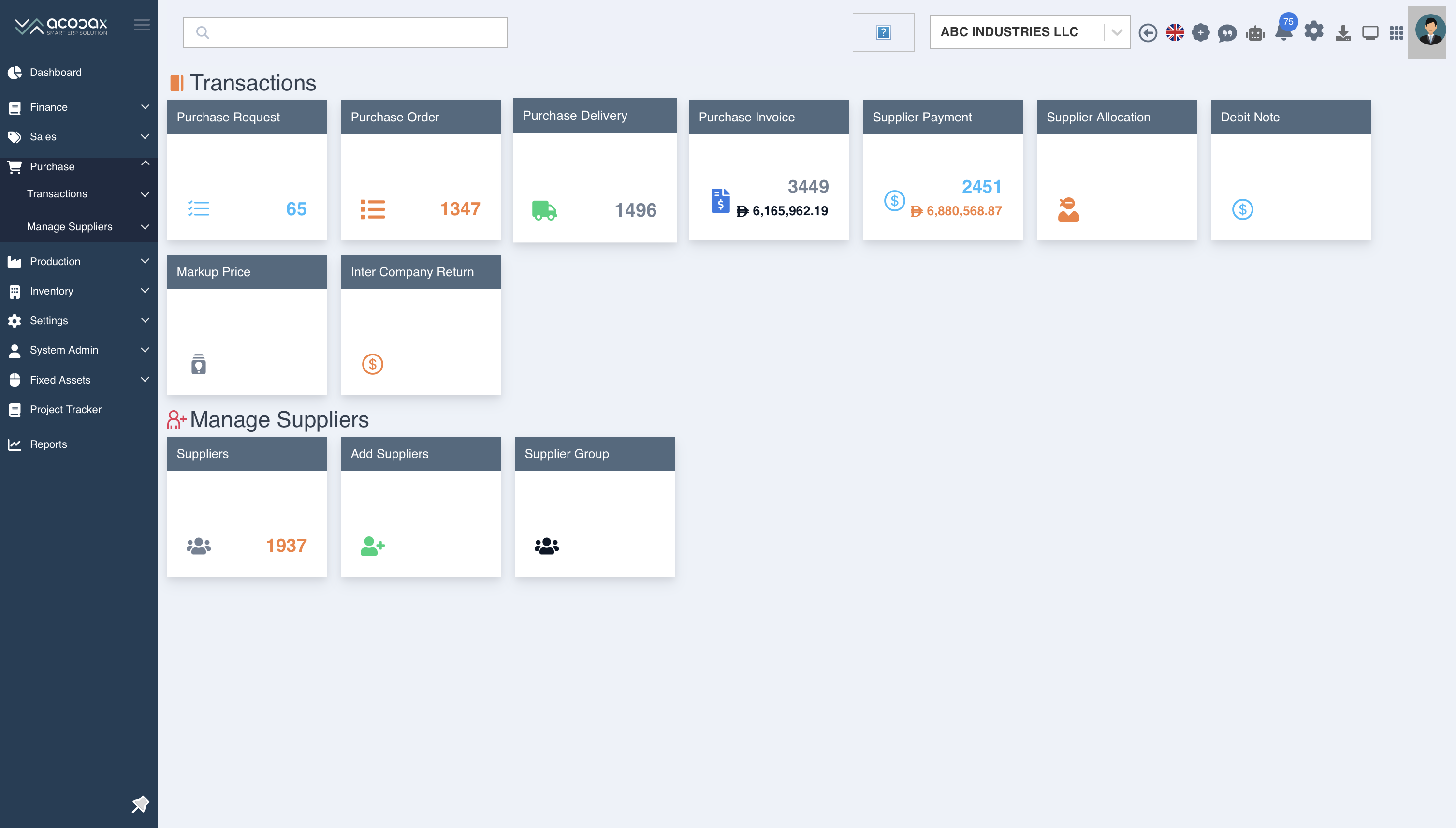 Purchase Dashboard