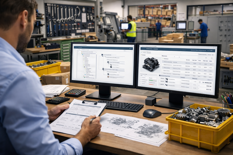 Purchase and supplier management system in manufacturing ERP for procurement control